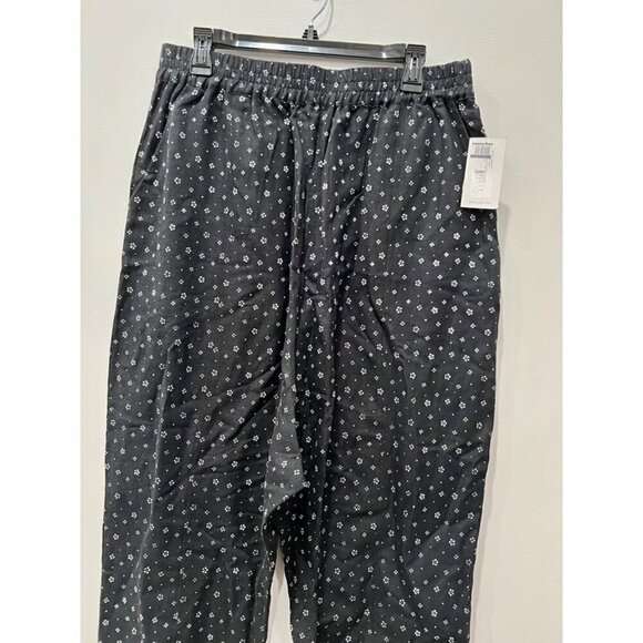 NWT APIECE APART Size XL Ani Easy Linen Blend Woven Pants Scattered Floral Black - Picture 12 of 13